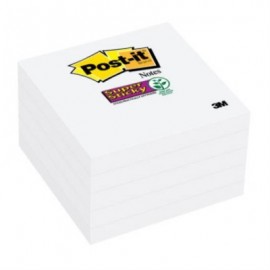 Cubo Blanco 3M Super Sticky 7.6x7.6cm 5 Blocks 90 Hojas c/u