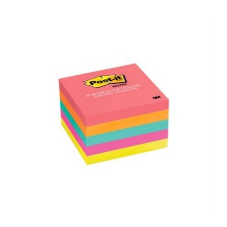 NOTAS 3M POST-IT 3X3 NEON 5 BLOCKS C/75 HOJAS