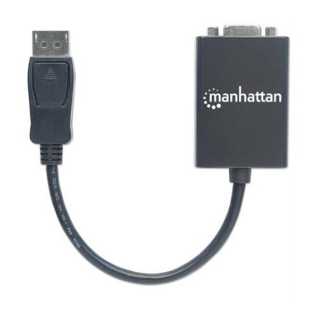 Adaptador Manhattan DisplayPort M a VGA H 15cm Activo Color Negro