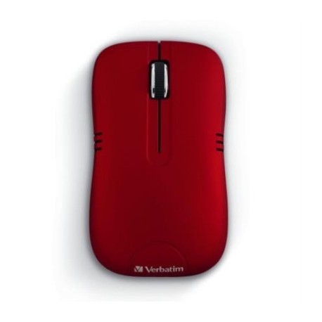 Mouse Verbatim Serie Commuter Óptico Inalámbrico 1200 dpi Color Rojo Mate