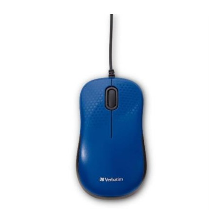 Mouse Verbatim Silent Corded Óptico Color Azul