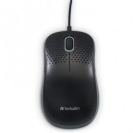 Mouse Verbatim Silent Corded Óptico Color Negro