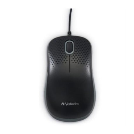 Mouse Verbatim Silent Corded Óptico Color Negro