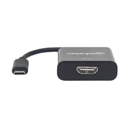 Convertidor Manhattan Video USB-C a HDMI Hembra Color Negro