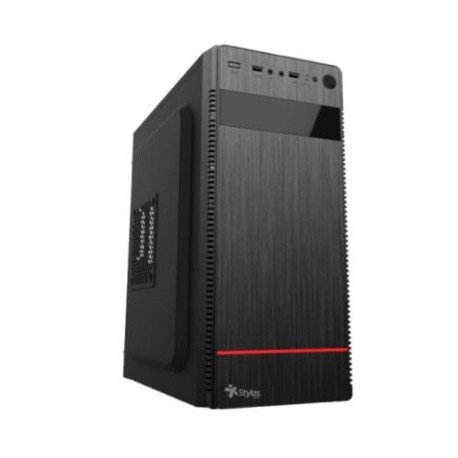 Gabinete Stylos Micro ATX Modelo 2 Fuente de Poder 500W Color Negro