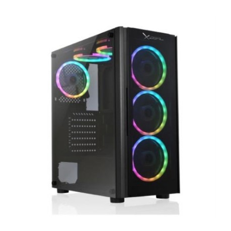 Gabinete Stylos Xzeal XZ110-1 Gaming ATX/Micro ATX/Mini ITX USB/RGB Color Negro