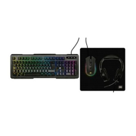 Kit Teclado Mouse y Audífonos Vorago Start The Game KMH-501 Gamer Color Negro