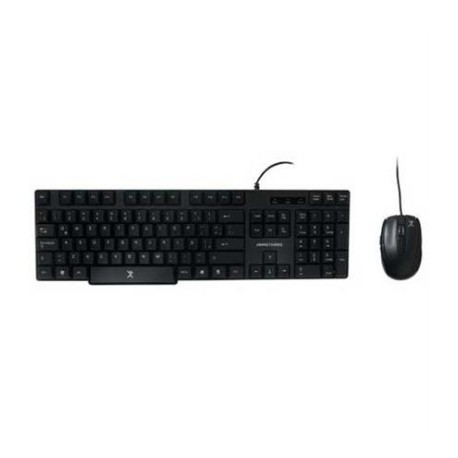 KIT TECLADO PERFECT CHOICE ANTIDERRAMES CONEXIoN USB NEGRO