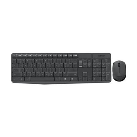 Kit Teclado y Mouse Logitech MK235 Inalámbrico USB Color Negro