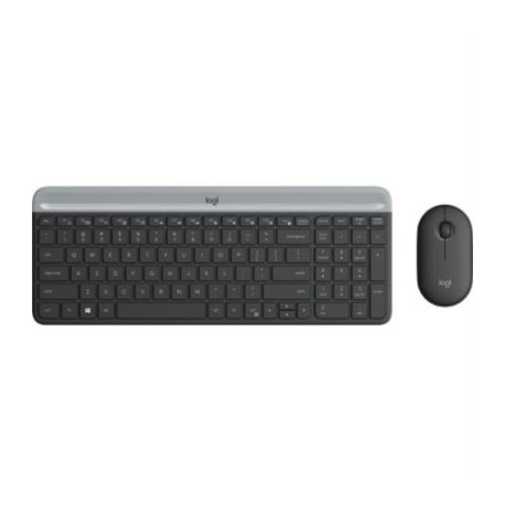 Kit Teclado y Mouse Logitech MK470 Inalámbricos Ultra Delgados Color Negro