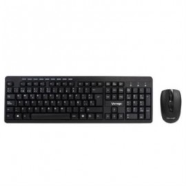 Kit Teclado y Mouse Vorago KM-304 Inalámbrico Multimedia USB Color Negro