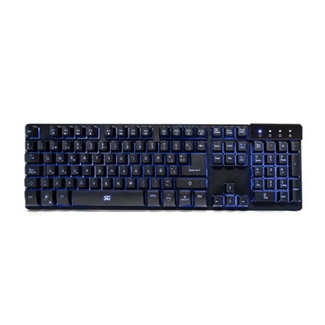 Teclado Vorago KB-502 Multimedia Iluminado RGB USB Color Negro