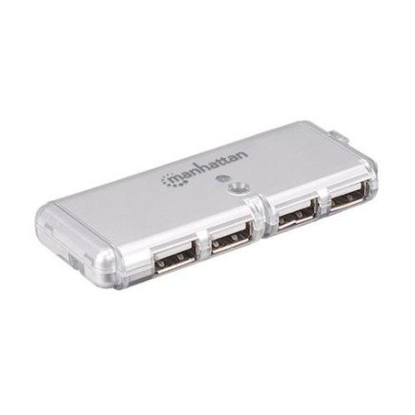 Mini Hub Manhattan USB 2.0 Sin Fuente 4 Puertos