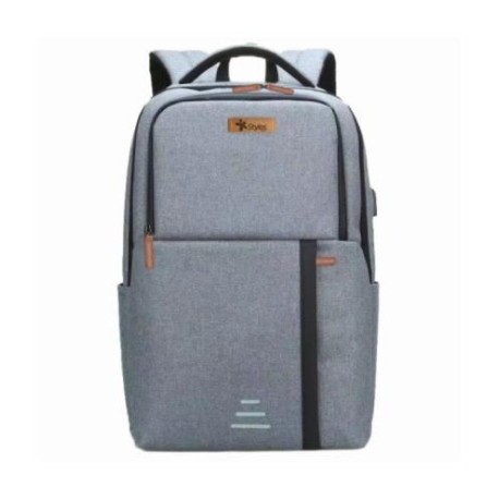 Mochila Ejecutiva Stylos Smart 16" Espacio Carga USB Color Gris