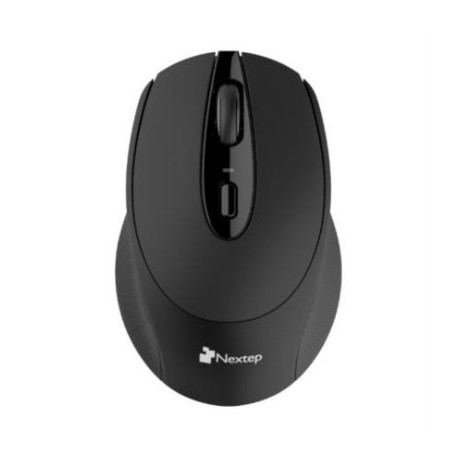 Mouse Nextep Inalámbrico Ergónomico USB 1600 dpi Batería Incluida Color Negro