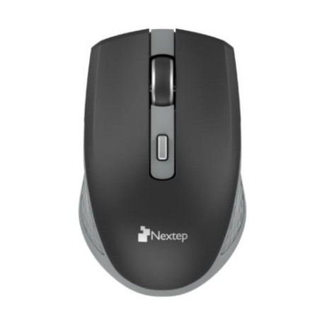 Mouse Nextep Inalámbrico Recargable Switch Encendido 1600 dpi Color Negro-Gris