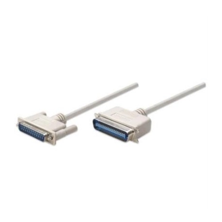 Cable Manhattan para Impresora DB25-M Cen36-M 1.8m Color Blanco