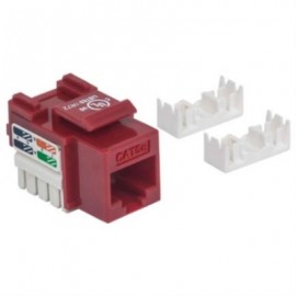 Jack Intellinet Keystone de Impacto RJ45 Cat5e Color Rojo