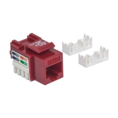 Jack Intellinet Keystone de Impacto RJ45 Cat5e Color Rojo