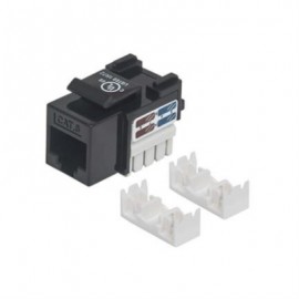 Jack Intellinet RJ45 CAT 6 Keyston de Impacto Color Negro