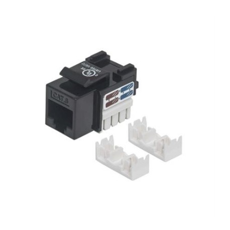 Jack Intellinet RJ45 CAT 6 Keyston de Impacto Color Negro