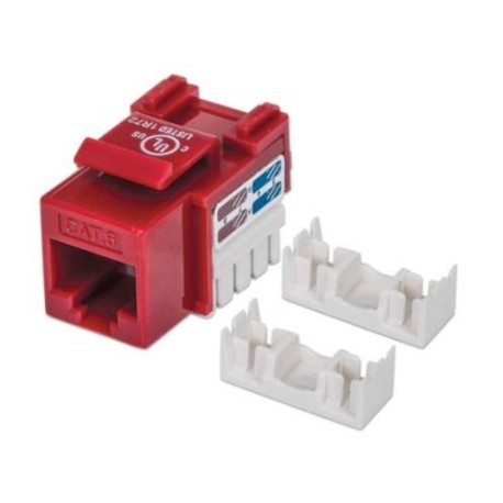 Jack Intellinet RJ45/Cat6 Keystone de Impacto UTP Color Rojo