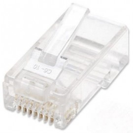 Plug Intellinet RJ45 Cat 6 UTP Multifilar 15 Micras Bote C/100 Pzas