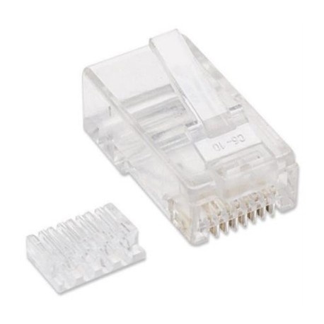 Plug Intellinet RJ45 Cat 6 UTP Sólido Bote C/100 Pzas