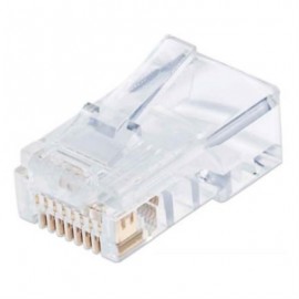 Plug Intellinet RJ45 Cat5e Solido UTP Oro 50 Micras Pro Bote C/100 Pzas