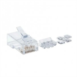 Plug Intellinet RJ45 Cat6a Multifilar UTP Oro 15 Micras Bote C/80 Pzas