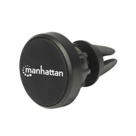 Soporte Teléfono Manhattan Magnético para Ventila de Auto Clip-on Ajustable Color Negro