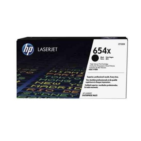 Cartucho de Tóner Original HP 654X LaserJet de Alta Capacidad Negro