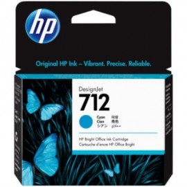 Tinta HP LF DesignJet 712 29ml Color Cian