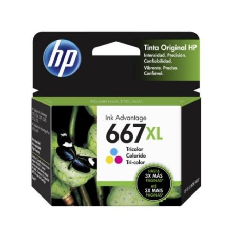 Tinta HP Original Advantage 667XL Alto Rendimiento Tricolor