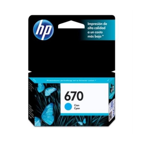 TINTA HP 670 CYAN