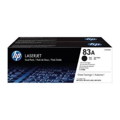 Toner HP 83A LaserJet Negro Dual Pack