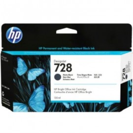 Tinta HP DesignJet 728 LF 130ml Color Negro Mate