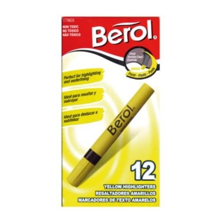 RESALTADOR BEROL AMARILLO C/12