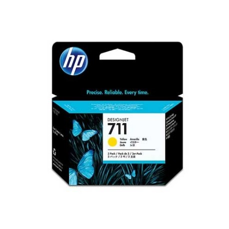 TINTA HP LF 711 AMARILLO 3PACK DESIGNJET