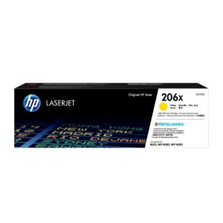 Toner HP LaserJet 206X Original Color Amarillo.