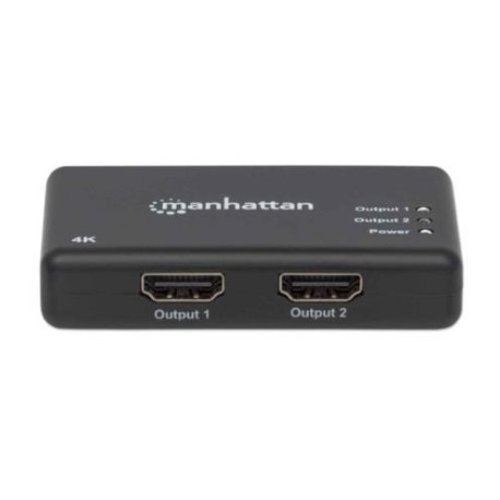 Video Splitter Manhattan HDMI 2 Puertos UHD TV 4k/30Hz Color Negro