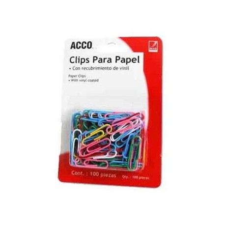 CLIP ACCO COLORES BLISTER C/100 CLIPS