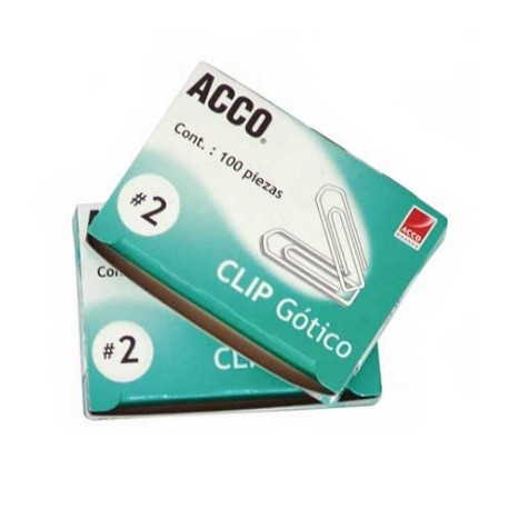 CLIP ACCO GOTICO TAMANO No.2 PQTE C/100 CLIPS