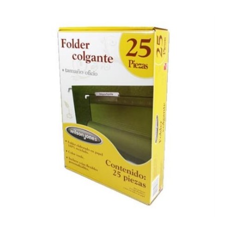 FOLDER COLGANTE ACCO OFICIO VERDE TRAD. CAJA C/25 PZS