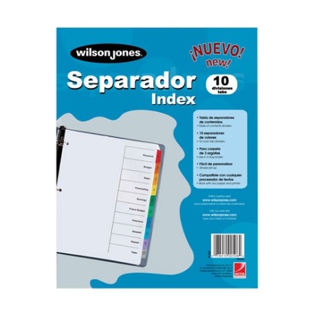 SEPARADOR WILSON JONES 10 DIVISIONES ECONOMICO