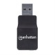 Adaptador Manhattan Sonido Estéreo USB Alta Velocidad a Puertos 3.5mm Color Negro,Adaptador Manhattan Súper Velocidad USB 3.0 a
