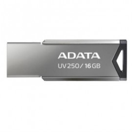 Memoria USB Adata UV250 Metálica 16 GB V2.0 Color Negro-Plata