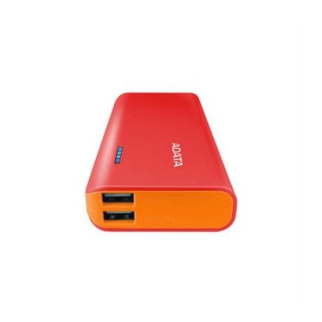 POWER BANK ADATA PT100 ROJO NARANJA 10000MAH BATERIA