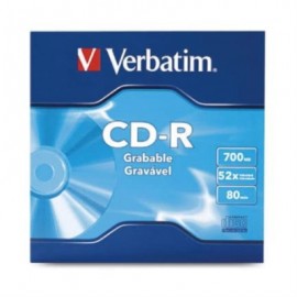 Disco Compacto Verbatim CD-R 80min 700MB 52X Paquete C/50 Pzas