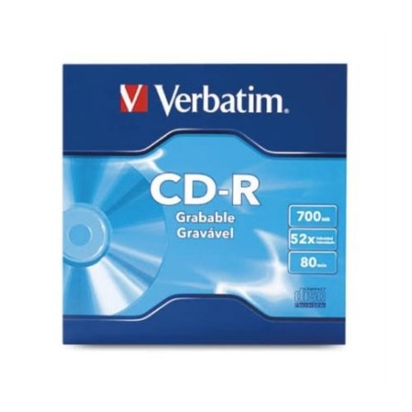 Disco Compacto Verbatim CD-R 80min 700MB 52X Paquete C/50 Pzas